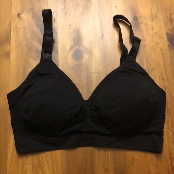 5 pack black nursing bras hands free pumping bra padded pregnancy NEW M L XL - Picture 4 of 8